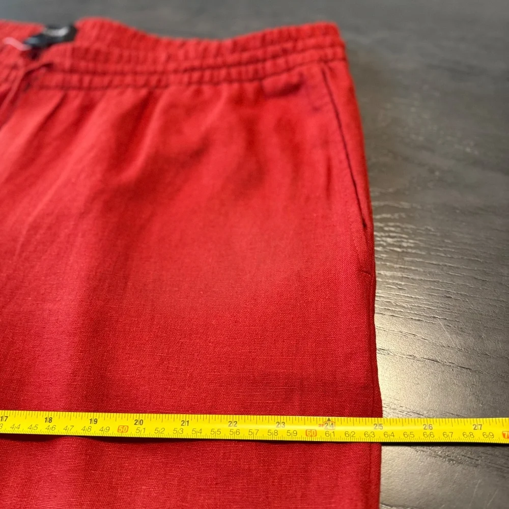 Banana Republic Women’s Linen Blend Dark Red Cargo‎ Pants Size XL